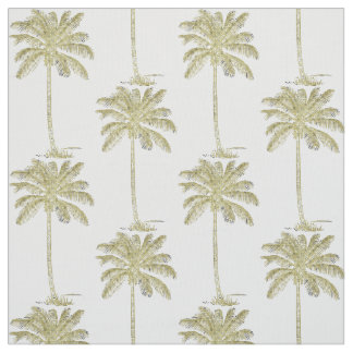 Tissu Motif Palmiers Style Vintage