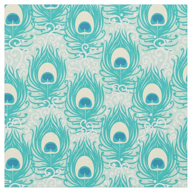 Tissu Motif Peacock plumes (Fermer)