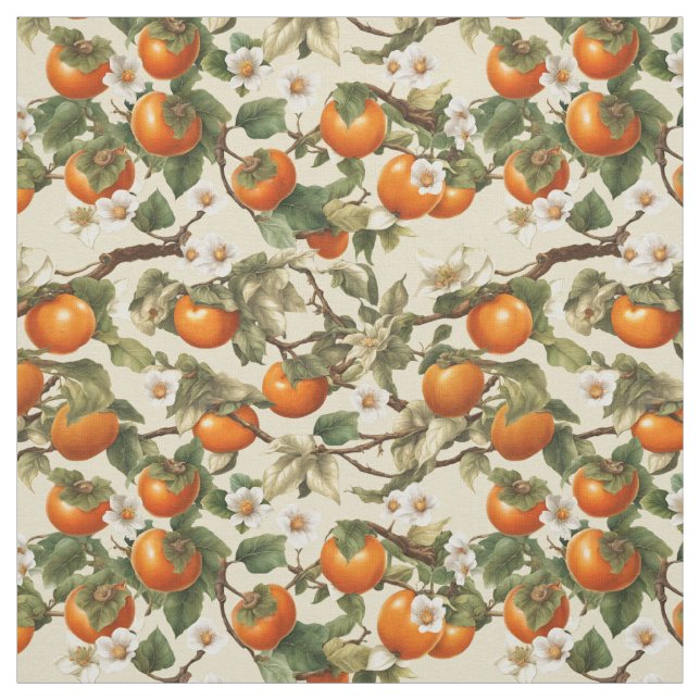 Tissu Motif Persimmons (Échantillon)