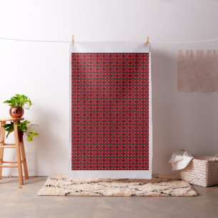 Tissu Motif Pétunia Rouge