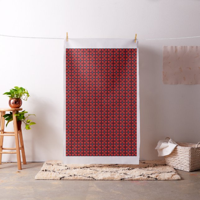 Tissu Motif Pétunia Rouge (In Situ)