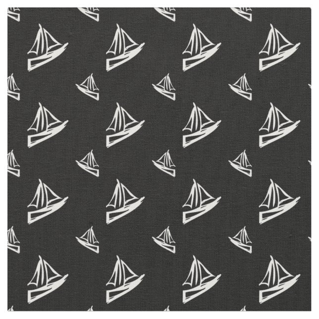 Tissu Motif peu précis de voilier (Fermer)