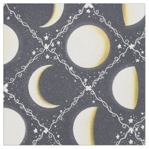 Tissu Motif Phases de lune céleste