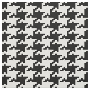 Tissu Motif Pied De Poule Noir Et Blanc