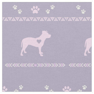 Tissu motif pitty pourpre