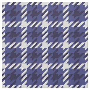 Tissu Motif plaid bleu et blanc rétro