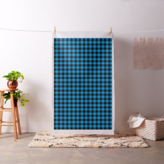 Tissu Motif Plaid de Buffalo Bleu Noir | Bois à bois