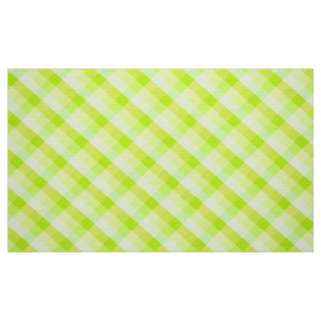 Tissu Motif plaid jaune et vert (Fat Quarter)