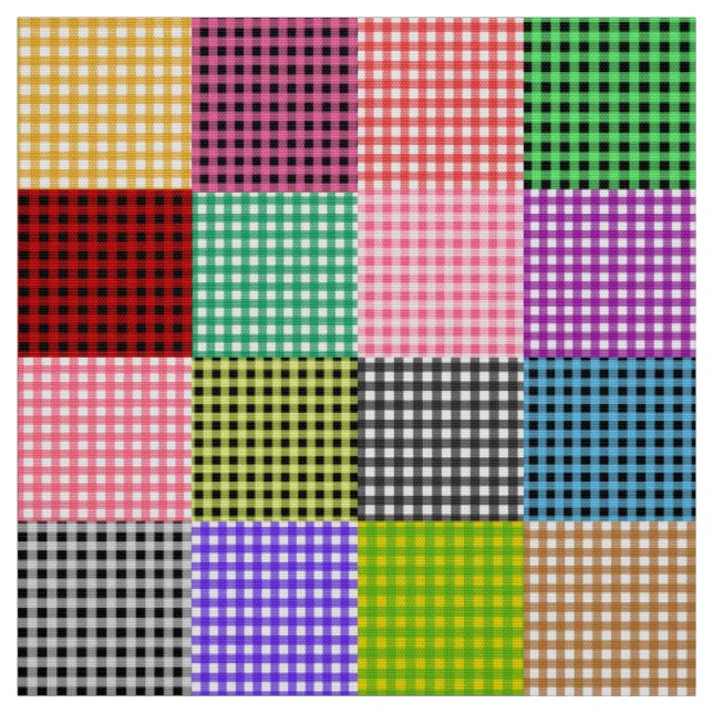 Tissu Motif plaid multicouleur En vichy Patchwork (Échantillon)