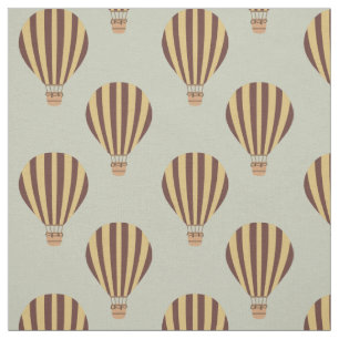 Tissu motif pointillé à montgolfière