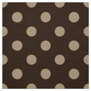tissu motif pois de couleur marron