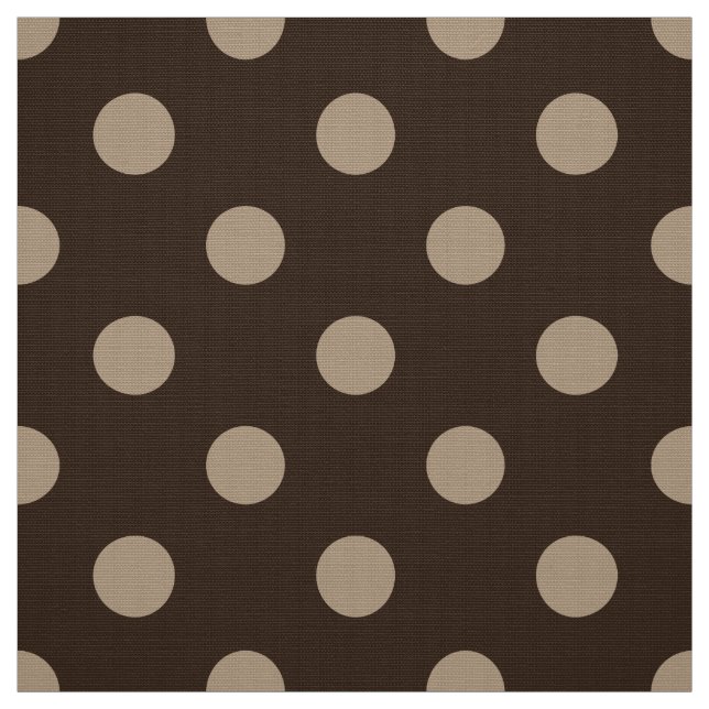 tissu motif pois de couleur marron (Échantillon)
