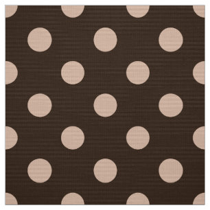 tissu motif pois de couleur marron