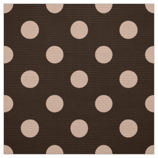 tissu motif pois de couleur marron