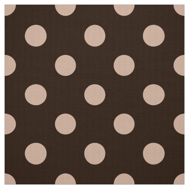 tissu motif pois de couleur marron (Échantillon)