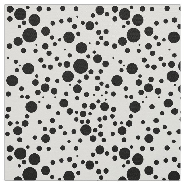 Tissu motif pois noir et blanc (Échantillon)