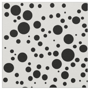 Tissu motif pois noir et blanc