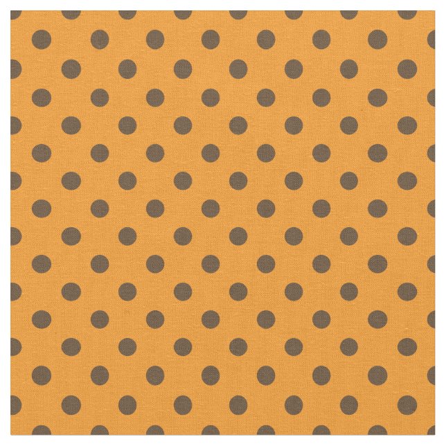 Tissu Motif pois Orange et Brown (Fermer)