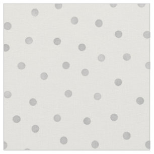 Tissu motif pois rétro gris pastel et blanc