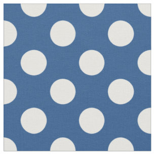 Tissu Motif Polka bleu et blanc inspiré par le pays
