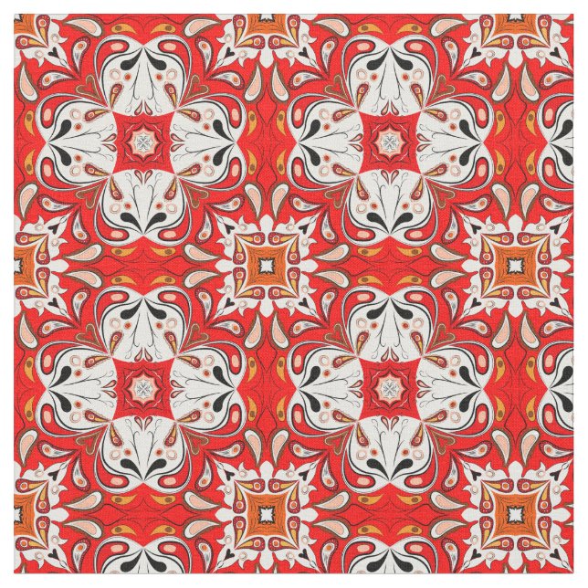 Tissu Motif portugais de carreau de céramique (Fermer)