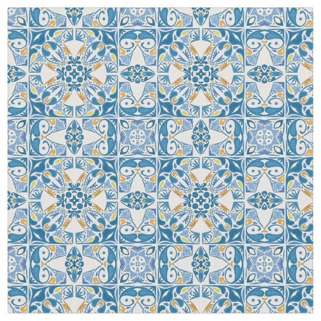 Tissu Motif portugais de tuile (Fermer)