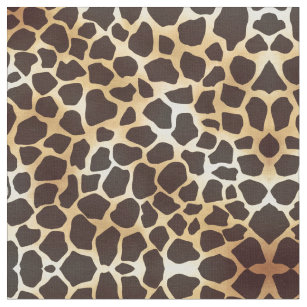 Tissu Motif Poster de animal de la Giraffe Brown Gold de