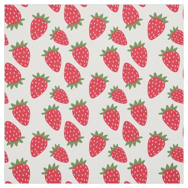 Tissu Motif pour masque facial fraise rouge mignon (Échantillon)