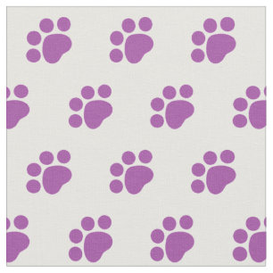 Tissu Motif pourpre d'empreinte de patte