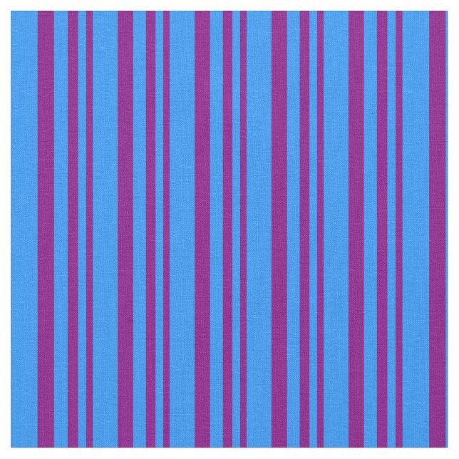 Tissu Motif pourpre et bleu des rayures (Fermer)