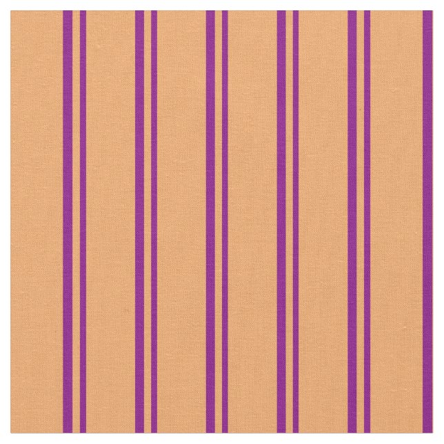 Tissu Motif pourpre et Brown des rayures (Fermer)