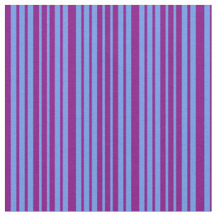 Tissu Motif pourpre et Cornflower Bleu à linge/rayures
