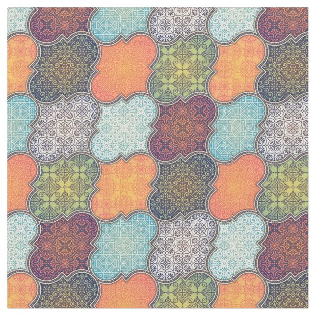 Tissu Motif Quatrefoil (Fermer)