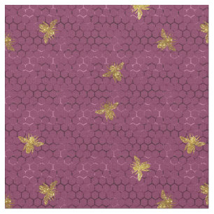 tissu Motif Queen Bee