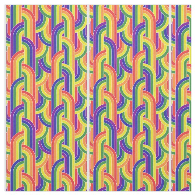 Tissu Motif Rainbow moderne (Échantillon)