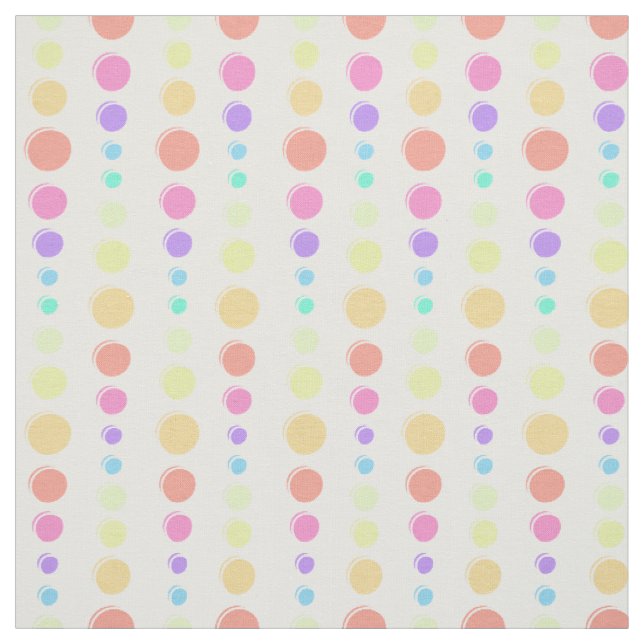 Tissu Motif Rainbow Pastel Dots (Échantillon)