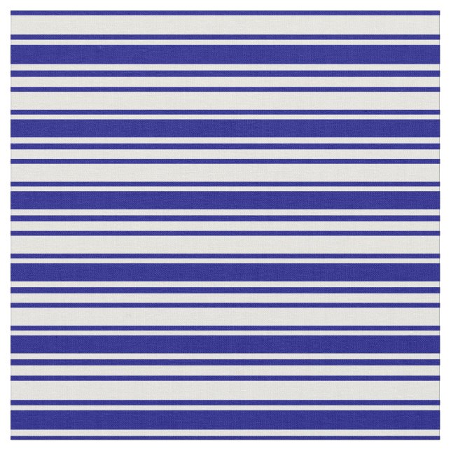 Tissu Motif rayé à crème bleue et à menthe (Fermer)