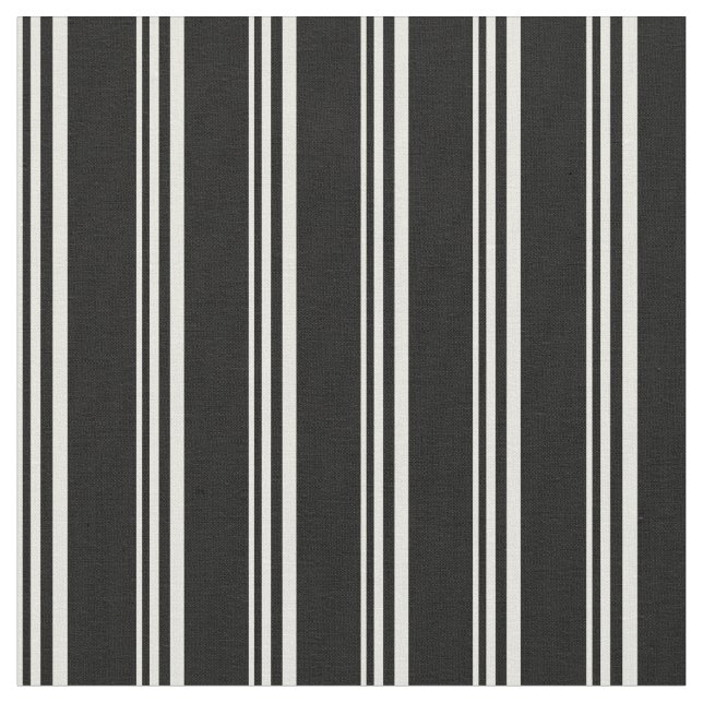 Tissu Motif rayé beige et noir (Fermer)