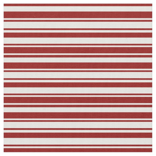 Tissu Motif rayé blanc et rouge foncé (Fermer)