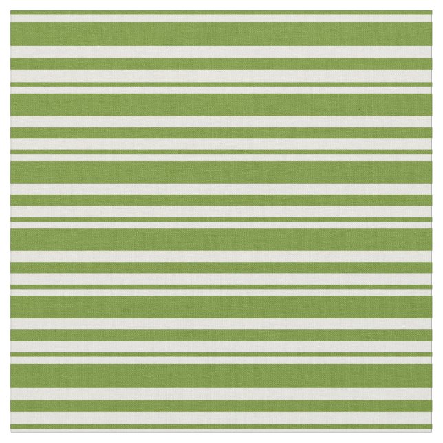 Tissu Motif rayé blanc et vert (Fermer)