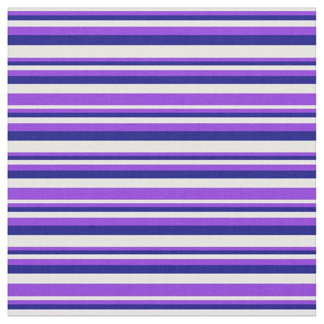Tissu Motif rayé blanc, violet et bleu (Fermer)