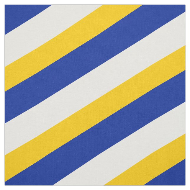Tissu Motif rayé bleu, blanc et jaune (Échantillon)
