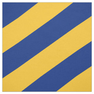 Tissu motif rayé bleu et jaune