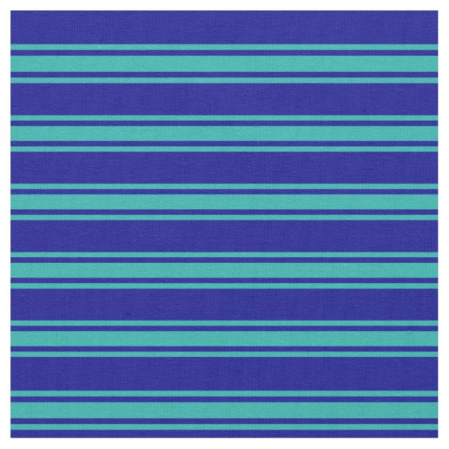 Tissu Motif rayé bleu foncé et vert mer clair (Fermer)