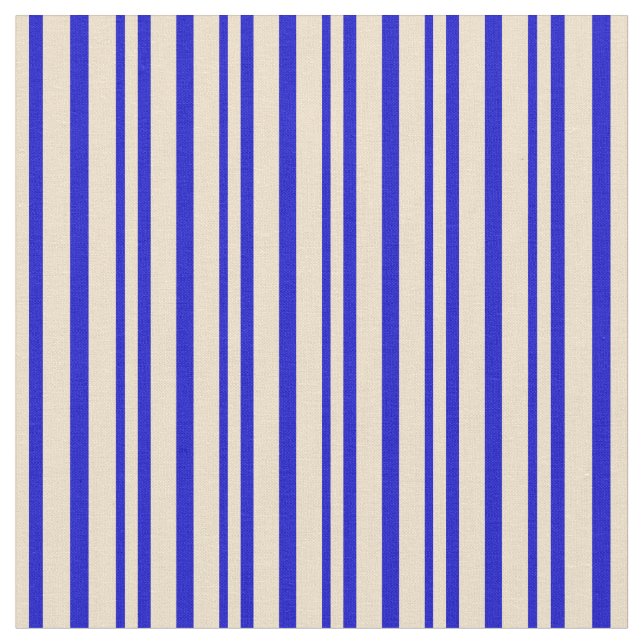 Tissu Motif rayé de couleur Tan et Bleu (Fermer)