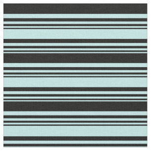 Tissu Motif rayé de couleur turquoise et noire