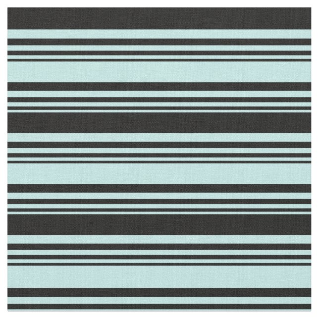 Tissu Motif rayé de couleur turquoise et noire (Fermer)
