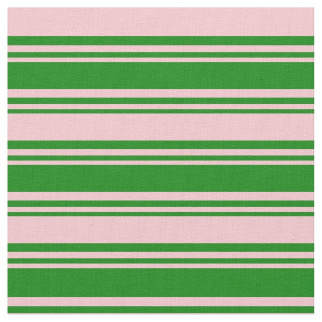 Tissu Motif rayé de couleur verte et rose (Fermer)