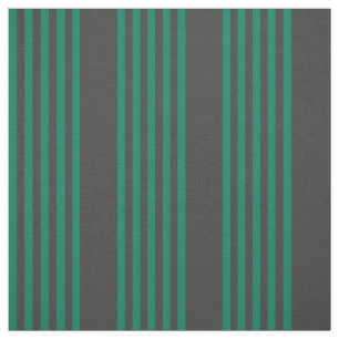 Tissu Motif rayé de la forêt verte et du charbon de bois