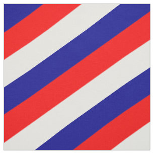 Tissu Motif rayé de rouge, bleu et blanc